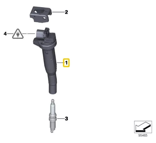 Bobina De Ignição Motor N20 N46 BMW - Original -  X1 E84 2008 2009 A 2015