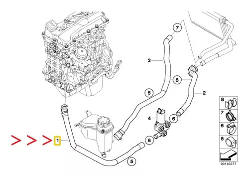 Mangueira Retorno Ar Quente Bmw X1 E84 2012 2013