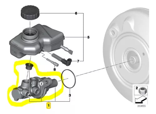 Cilindro Mestre De Freio Bosch BMW - Original - X1 F48 016 2017 2018 2019